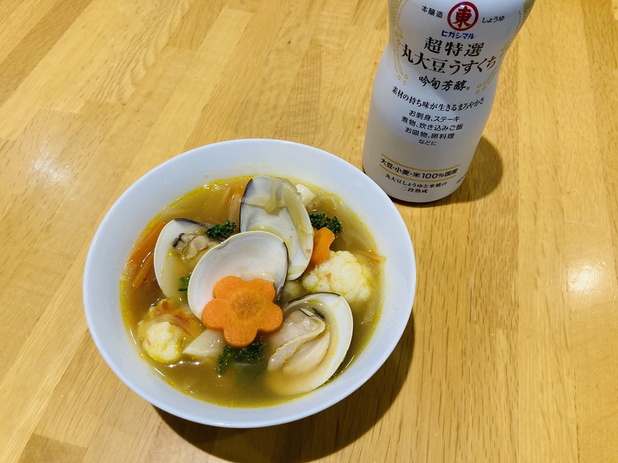 洋風に見えて和風 蛤とカリフラワーのスープ Radichubu ラジチューブ 洋風に見えて和風 蛤とカリフラワーのスープ Radichubu ラジチューブ